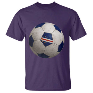 Cabo Verde Football Vintage Soccer Ball Graphic T Shirt