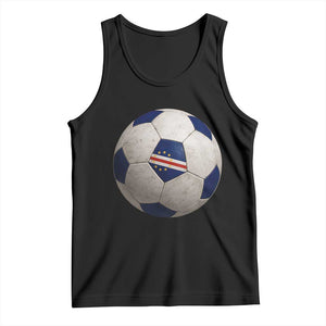 Cabo Verde Football Vintage Soccer Ball Graphic Tank Top