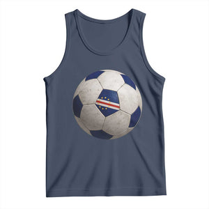 Cabo Verde Football Vintage Soccer Ball Graphic Tank Top