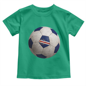 Cabo Verde Football Vintage Soccer Ball Graphic Toddler T Shirt