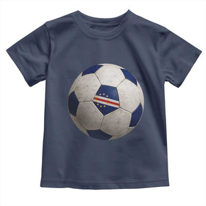 Cabo Verde Football Vintage Soccer Ball Graphic Toddler T Shirt