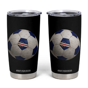 Cabo Verde Football Vintage Soccer Ball Graphic Tumbler Cup