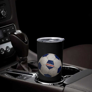 Cabo Verde Football Vintage Soccer Ball Graphic Tumbler Cup