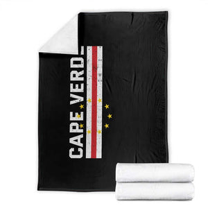Cabo Verde Pride Vintage Jersey Cape Verdean Flag Throw Blanket