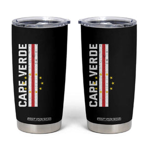 Cabo Verde Pride Vintage Jersey Cape Verdean Flag Tumbler Cup