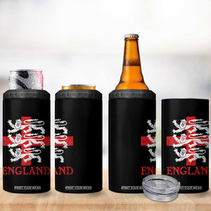 England Three Lions Symbol English Pride Souvenir 4 in 1 Can Cooler Tumbler