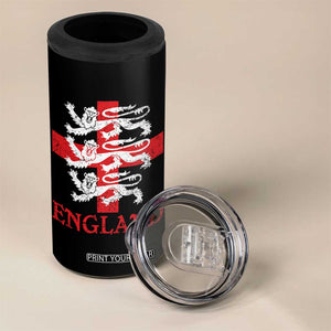 England Three Lions Symbol English Pride Souvenir 4 in 1 Can Cooler Tumbler