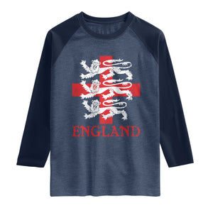 England Three Lions Symbol English Pride Souvenir Raglan Shirt