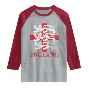 England Three Lions Symbol English Pride Souvenir Raglan Shirt