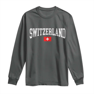 Vintage Switzerland National Pride The Swiss Cross Long Sleeve Shirt