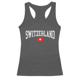 Vintage Switzerland National Pride The Swiss Cross Racerback Tank Top