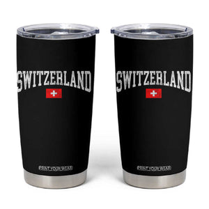 Vintage Switzerland National Pride The Swiss Cross Tumbler Cup TS11 Black Print Your Wear