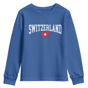 Vintage Switzerland National Pride The Swiss Cross Youth Sweatshirt