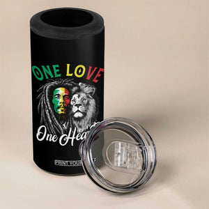 Reggae Legend 4 in 1 Can Cooler Tumbler One Love One Heart Rastafarian Reggae Music Lion TS11 Print Your Wear