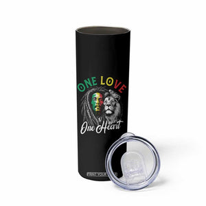 Reggae Legend Skinny Tumbler One Love One Heart Rastafarian Reggae Music Lion TS11 Print Your Wear
