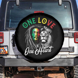 Reggae Legend Spare Tire Cover One Love One Heart Rastafarian Reggae Music Lion TS11 No hole Black Print Your Wear