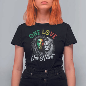 Reggae Legend T Shirt For Women One Love One Heart Rastafarian Reggae Music Lion TS11 Black Print Your Wear