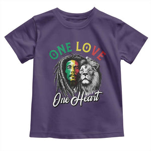 Reggae Legend Toddler T Shirt One Love One Heart Rastafarian Reggae Music Lion TS11 Purple Print Your Wear