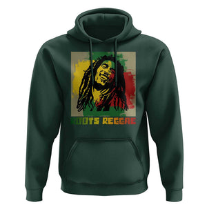 Legend Bob Hoodie Roots Reggae Rastafarian Music Jamaica TS11 Dark Forest Green Print Your Wear