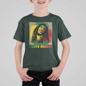 Legend Bob T Shirt For Kid Roots Reggae Rastafarian Music Jamaica TS11 Dark Forest Green Print Your Wear