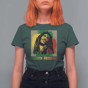Legend Bob T Shirt For Women Roots Reggae Rastafarian Music Jamaica TS11 Dark Forest Green Print Your Wear