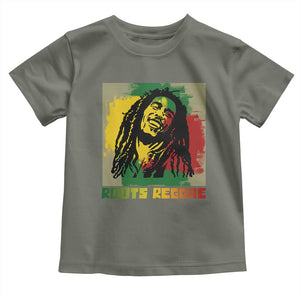 Legend Bob Toddler T Shirt Roots Reggae Rastafarian Music Jamaica TS11 Military Green Print Your Wear
