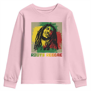 Legend Bob Youth Sweatshirt Roots Reggae Rastafarian Music Jamaica TS11 Light Pink Print Your Wear