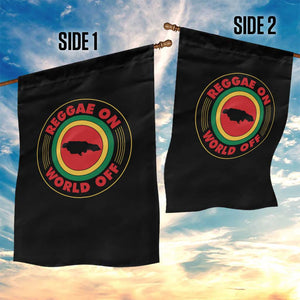 Reggae On World Off Garden Flag Rasta Music Rastafarian Jamaica TS11 Print Your Wear