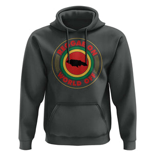 Reggae On World Off Hoodie Rasta Music Rastafarian Jamaica TS11 Dark Heather Print Your Wear