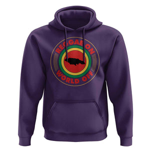 Reggae On World Off Hoodie Rasta Music Rastafarian Jamaica TS11 Purple Print Your Wear