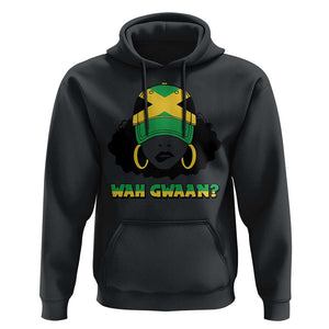 Jamaican Girl Hoodie Wah Gwaan Jamaica Flag TS11 Black Print Your Wear