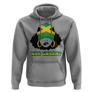 Jamaican Girl Hoodie Wah Gwaan Jamaica Flag TS11 Sport Gray Print Your Wear