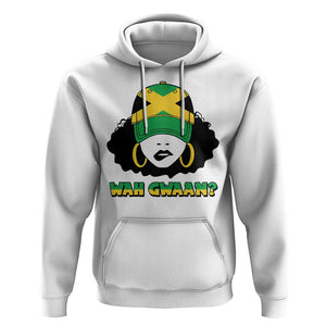 Jamaican Girl Hoodie Wah Gwaan Jamaica Flag TS11 White Print Your Wear