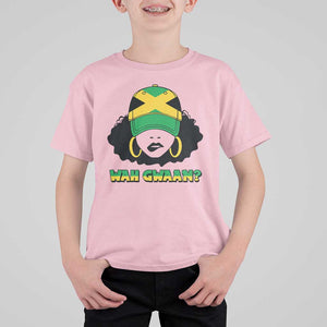 Jamaican Girl T Shirt For Kid Wah Gwaan Jamaica Flag TS11 Light Pink Print Your Wear