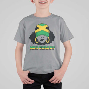 Jamaican Girl T Shirt For Kid Wah Gwaan Jamaica Flag TS11 Sport Gray Print Your Wear