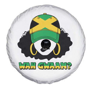Jamaican Girl Spare Tire Cover Wah Gwaan Jamaica Flag TS11 Print Your Wear