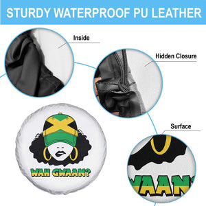 Jamaican Girl Spare Tire Cover Wah Gwaan Jamaica Flag TS11 Print Your Wear