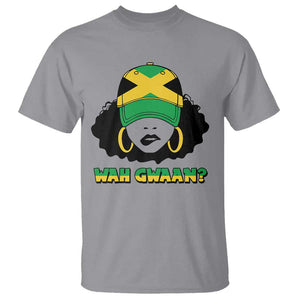 Jamaican Girl T Shirt Wah Gwaan Jamaica Flag TS11 Sport Gray Print Your Wear