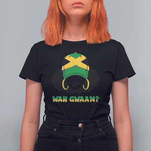 Jamaican Girl T Shirt For Women Wah Gwaan Jamaica Flag TS11 Black Print Your Wear