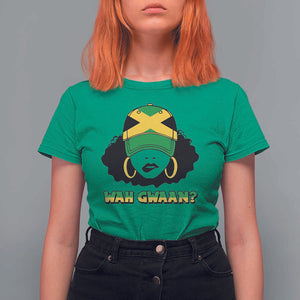 Jamaican Girl T Shirt For Women Wah Gwaan Jamaica Flag TS11 Irish Green Print Your Wear
