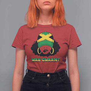 Jamaican Girl T Shirt For Women Wah Gwaan Jamaica Flag TS11 Red Print Your Wear