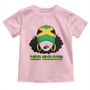 Jamaican Girl Toddler T Shirt Wah Gwaan Jamaica Flag TS11 Light Pink Print Your Wear