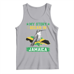 My Story Began In Jamaica Tank Top Hummingbird Jamaican Flag TS11 Athletic Heather Print Your Wear