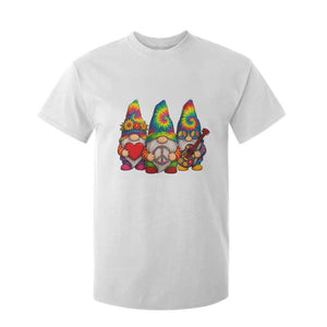 Three Hippie Gnomes Peace Retro Tie Dye Flower T Shirt For Kid TS11 White Print Your Wear