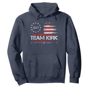 Team Kirk 2025 Hoodie Charlie Kirk Freedom Vintage American Flag TS11 Navy Print Your Wear