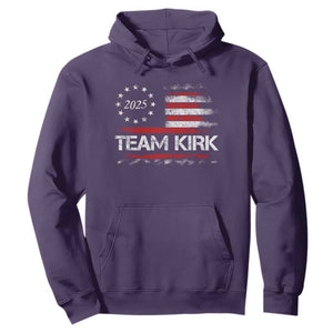 Team Kirk 2025 Hoodie Charlie Kirk Freedom Vintage American Flag TS11 Purple Print Your Wear