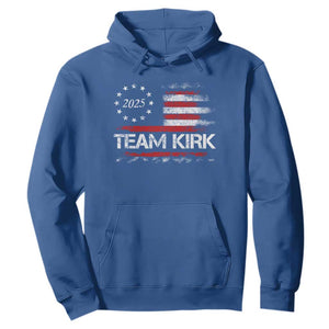 Team Kirk 2025 Hoodie Charlie Kirk Freedom Vintage American Flag TS11 Royal Blue Print Your Wear