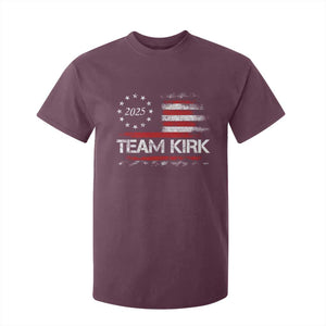 Team Kirk 2025 T Shirt For Kid Charlie Kirk Freedom Vintage American Flag TS11 Maroon Print Your Wear