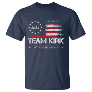 Team Kirk 2025 T Shirt Charlie Kirk Freedom Vintage American Flag TS11 Navy Print Your Wear