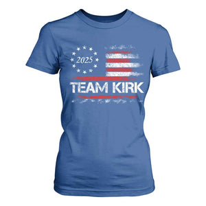 Team Kirk 2025 T Shirt For Women Charlie Kirk Freedom Vintage American Flag TS11 Royal Blue Print Your Wear